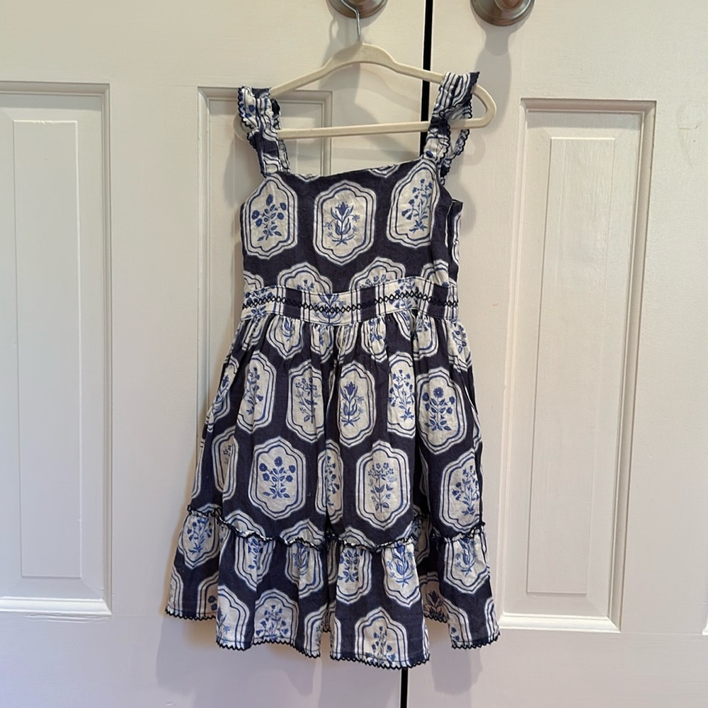 Agua Bendita Girls Linen Dress